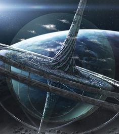 an artist's rendering of a sci - fi space station