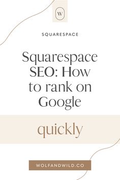 squarespace seo how to rank on google quickly