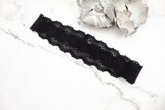 Black Stretch Lace Headband This is a great easy to wear stylish lace headband. The lace has a softer hand than the other two I have in the shop, but it still stays nicely on the head and will keep your hair stylishly out of the way. nylon spandex blend approximately 9 inches x 1.75 inches flat will fit head circumference 18-26 inches black The pattern design placement may be slightly different from the actual item in the photo. Black Stretch Lace, Lace Headband, Lace Headbands, Black Textures, Turbans, Soft Hands, Head Circumference, Stretch Lace, Hair Accessories Headbands