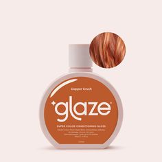 Glaze Hair Gloss, Hair Color Gloss, Glaze Hair, Conditioning Hair, Natural Red Hair, Hair Gloss, Semi Permanent Hair Dye, Mirror Glaze, Pastel Orange