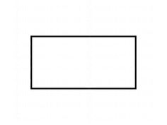 an empty rectangle is shown in black and white, with the bottom half missing