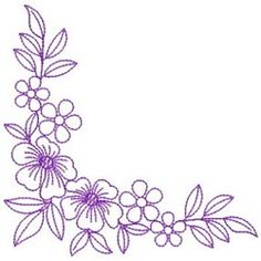 an embroidery pattern with flowers and leaves in the shape of a letter o on a white background