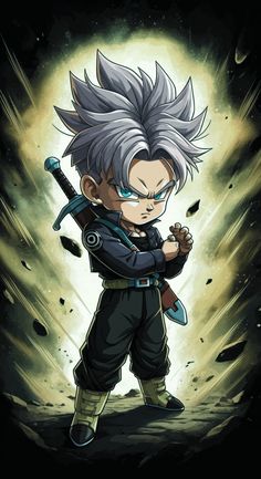 chibi future turnks Super Saiyan Trunks, Future Trunks, Funko Pop Collection, Pop Collection, Anime Gifts, Super Saiyan