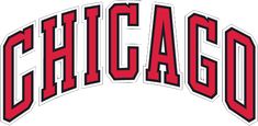 the chicago cubs logo in red and white