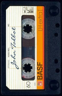 an audio tape with the words base track on it