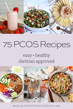 75 easy and healthy PCOS friendly recipes for breakfast, lunch, dinner, and snacks! Each meal is balanced to keep you feeling full and satisfied, while also helping to reduce your PCOS symptoms. Best Diet Foods, Lower Inflammation, Irregular Periods, Diet Breakfast, Best Diet Plan, Balanced Meals, Healthy Diet Plans, Insulin Resistance, Food App