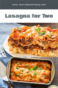 lasagna for two is an easy and delicious dinner