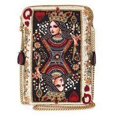 The Queen Mini Crossbody Handbag Mary Frances Purses, Mary Frances Bags, Mary Frances Handbags, Novelty Handbags, Hearts Playing Cards, Novelty Purses, Big Handbags, Regal Design, Mary Frances