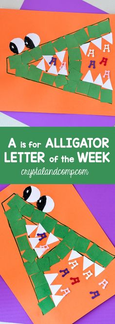 an alligator letter of the week craft for kids