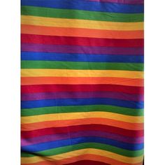 a multicolored striped fabric with horizontal stripes