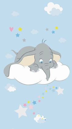 an elephant laying on top of a cloud