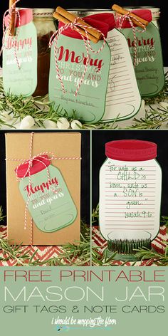 free printable mason jar gift tags