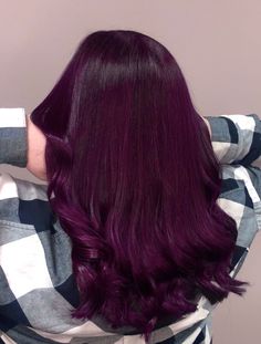 Plum Hair Makeup Ideas, Dyed Hair No Bleach, Hair Color Dye Ideas, Plum Hair Colour, Purple Plum Hair, Plum Hair Dye