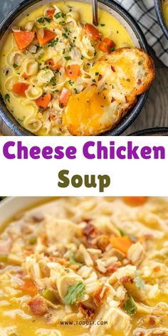 Discover the creamy goodness of this easy cheese chicken soup! Perfect for busy nights when you want a filling, comforting meal in no time. #CheeseChickenSoup #EasySoupRecipe #ComfortingMeals #ChickenSoup #QuickDinner #CheeseLovers Cheesy Chicken Soup Recipes, Recipes With Cheddar Cheese Soup, Cheese Chicken Soup, Copycat Recipes Desserts, Chicken Enchilada Soup Recipes, Start Eating Healthier, Enchilada Soup Recipe, Bean And Vegetable Soup, Cheddar Cheese Recipes