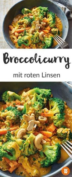 broccoli and chicken stir fry in a skillet with the title overlay