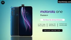 the motorola one phone is shown in this ad for its new smartphone, which has been launched