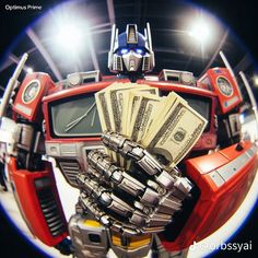 a robot that has money in it's hand