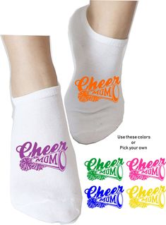 Moisture Wicking Sport Socks 98% Polyester & 2% Spandex Cheer Socks, Volleyball Socks, Football Socks, Basketball Socks, Senior Night, Cheer Mom, Dec 12, Colour List, Sport Socks