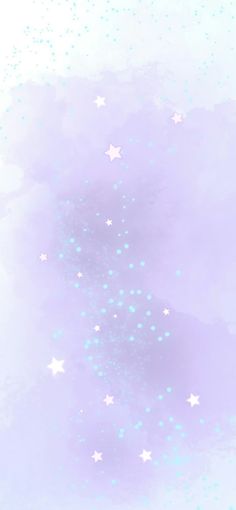 an abstract background with white stars and blue sky in the foreground, as well as light purple clouds