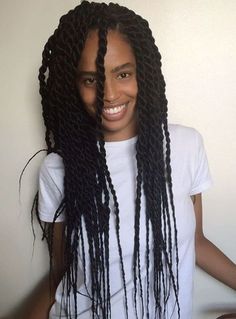 Long Senegalese Twists With Thin Ends Senegalese Twist Braids, Senegalese Twists, Twist Braid, Plaits Hairstyles