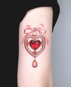 Small Tattoos Designs, Gem Tattoo, Jewel Tattoo, Crystal Tattoo, Ankle Tattoos For Women, Heart Tattoo Designs, Cool Small Tattoos, Jewelry Tattoo, Girly Tattoos