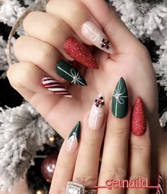 Unghie Nail Art, Winter Nails Acrylic, Christmas Nails Easy, Nails 2021, Winter Nail Designs, Winter Nail