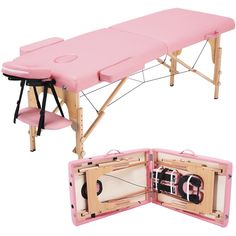 PRICES MAY VARY. 【Excellent workmanship】The professional spa bed is constructed of beech wood legs, aluminum alloy and composite board frames, and a spongy cushion covered by durable faux leather. Give you a comfortable experience and a durable service using this massage table. 【Adjustable height】Yaheetech spa bed has two twisting adjustment knobs on each leg for 8 kinds of different height adjustments. The height of the massage bed can be adjusted from 25.2in to 33.7in. Portable lash tables and Spa Massage Bed, Spa Portable, House Spa, Spa Bed, Beauty Table, Cradle Bedding, Portable Spa, Spa Ideas, Bed Legs