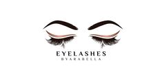 eyelashes with long lashes logo design for eyelashes by barbella, makeup artist and hair stylist