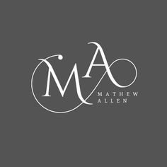 the logo for mathew allen's new business, called m & a and it is