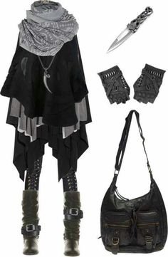 Patch Top, Cashmere Cape, Apocalyptic Fashion, Elbow Patch, Halloween Outfit, 가을 패션, Fantasy Clothing, Fantasy Fashion, Dark Fashion