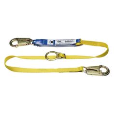 Upgear 6 ft. DeCoil Tie-Back Single Leg Lanyard with Dcell Shock Pack, Snap Hook, 1 in. Web Engagement Model, Fall Protection, Devices Design, Leg Stretching, Hold Ups, Personal Protective Equipment, Carrying Case, Tie Backs, Lanyard