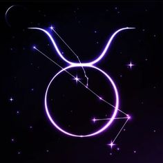 the zodiac sign is surrounded by stars in the night sky