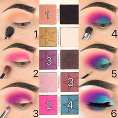 Makeup Notes, Colourful Eye Makeup, Makeup Definition, 80s Makeup Looks, Jeffree Star Palette, Makeup History, Make Up Designs