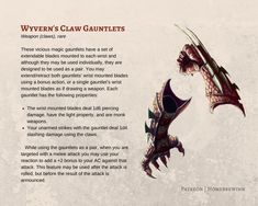 an image of a page from the book wyrn's claw gaunts