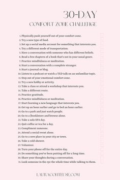 30-Day Comfort Zone Challenge Comfort Zone Challenge, Productivity Challenge, Out Of Comfort Zone, Fitness Plans, Writing Therapy, Digital Currency, Therapy Worksheets, Health Challenge, 30 Day Challenge