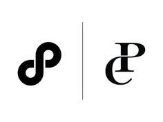 the letters p and p are black on white, with one letter in the middle