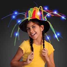 Math Hat, Mexican Theme Party Outfit, Funny Christmas Hats, Noodle Hair, Softball Party, Funny Clown, Clown Hat, Crazy Hat