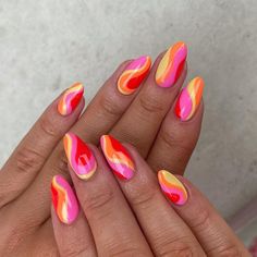 Fancy nail design ideas Remove Acrylic Nails, August Nails, Colorful Nail, Fancy Nails Designs, Short Square Nails, Nail Design Ideas, Funky Nails, Fancy Nails