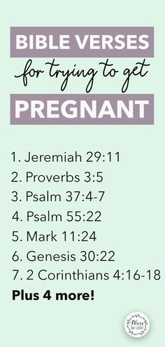 the bible verses for trying to get pregnant