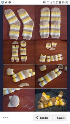 the steps in how to make sock slippers