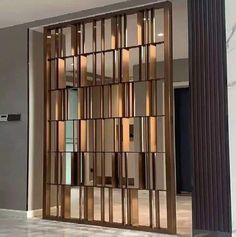 Divider Design For Office, Metal Slat Wall, Wall Partition Interior Design, Metal Partition Design Living Rooms, Partion Wall Room Dividers, Luxury Partition Design, Simple Partition Design, Metal Partition Design, Divider Wall Ideas