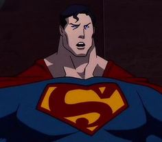 superman the animated is looking at something