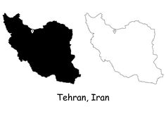 a black and white map of the country of tehan, iraq with its borders