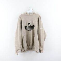 Vtg 90s Adidas Mens Large Spell Out Big Trefoil Faded Heavyweight Hoodie Beige Mens Sweater Has Distressing And Blemishes On Front Above Logo And Left Arm. Missing Hood Strings Mens Size Large Measurements Are: 25.5 Inches Underarm To Underarm 26.5 Inches Top To Bottom Beige 80% Cotton 20% Polyester Check Out My Other Items In My Store! V458 Sweaters Vintage, Heavyweight Hoodie, 90s Adidas, Mens Sweater, Adidas Mens, Adidas Men, Vintage 90s, Men Sweater, Man Shop