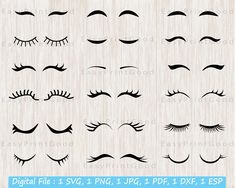 Cartoon Lashes, Cartoon Eyelashes To Draw, Lashes Clipart, Lash Extensions Cartoon, Eye Lashes Png, Eyelash Svg Cricut, How To Draw Eyelashes, False Lashes, Silhouette Cut