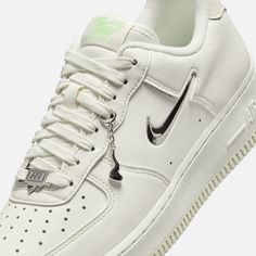 Style No. FN8540-100 Color: Sail/Vapor Green/Sea Glass/Volt The Air Force 1 came into its own in the '90s. The clean look of the classic white-on-white AF-1 was endorsed from the basketball courts to the street and beyond. Take your style up another notch with chrome accents on the laces and swoosh. Nike Air Force 1 '07 Next Nature SE Women's Shoes. Nike Dunk Low Sp, Nike Air Force 1 Custom, Basketball Courts, Liquid Metal, Green Sea, Pretty Stuff, Air Force 1 Low, Nike Dunk Low, Up Shoes