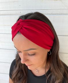 -soft knit red polyester fabric  - great way to hold your hair back  - the twist can be worn in the front or back - headband size is around 18-19 inches - photo color may vary due to lighting Twisted Headband, Headband Size, Hair Back, Mount Vernon, Twist Headband, Turban Headbands, Beautiful Hats, May 7, Photo Colour