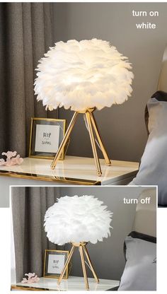 the lamp is turned on and off, so it can be used as a night stand