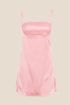 Size Chart:



 Size
Bust
Waist
Hips
Length


XS
84
64
89
62


S
88
68
93
63


M
92
72
97
64


L
96
76
101
65



 
Description:

SKU: OM1071
Color: Pink
Composition: Satin

Collar: Square collar

Sleeve: Sleeveless
Zipper: Back Zipper
Length: Above knee length


Care Instructions:

Machine wash cold
Do not bleach
Wash light colors separately. Fitted A-line Slip Dress For Cocktail, Square Neck Slip Dress With Fitted Bodice For Party, Fitted Satin Dress With Square Neck For Night Out, Fitted Slip Dress For Prom, Satin Dress With Straight Neckline For Summer, Pink Fitted Mini Dress With Straight Neckline, Pink Mini Dress With Straight Neckline And Fitted Style, Fitted Solid Color A-line Satin Dress, Fitted Solid A-line Satin Dress