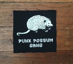 Punk Possum, Opossum Art, Hawke Dragon Age, Connie Springer, Punk Rock Outfits, Punk Patches, Emo Dresses, A Rat